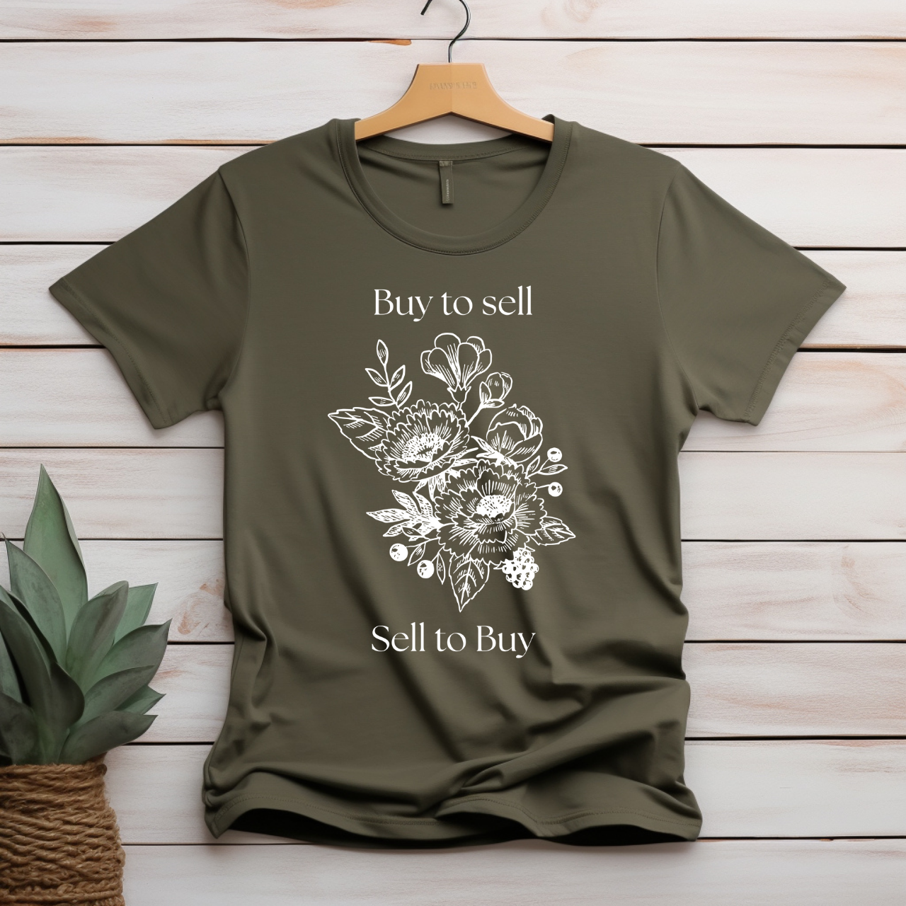 "Buy to sell, sell to buy" T-shirt
