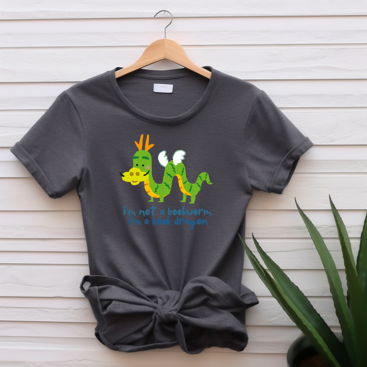 "I'm not a bookworm. I'm a book dragon" T-shirt