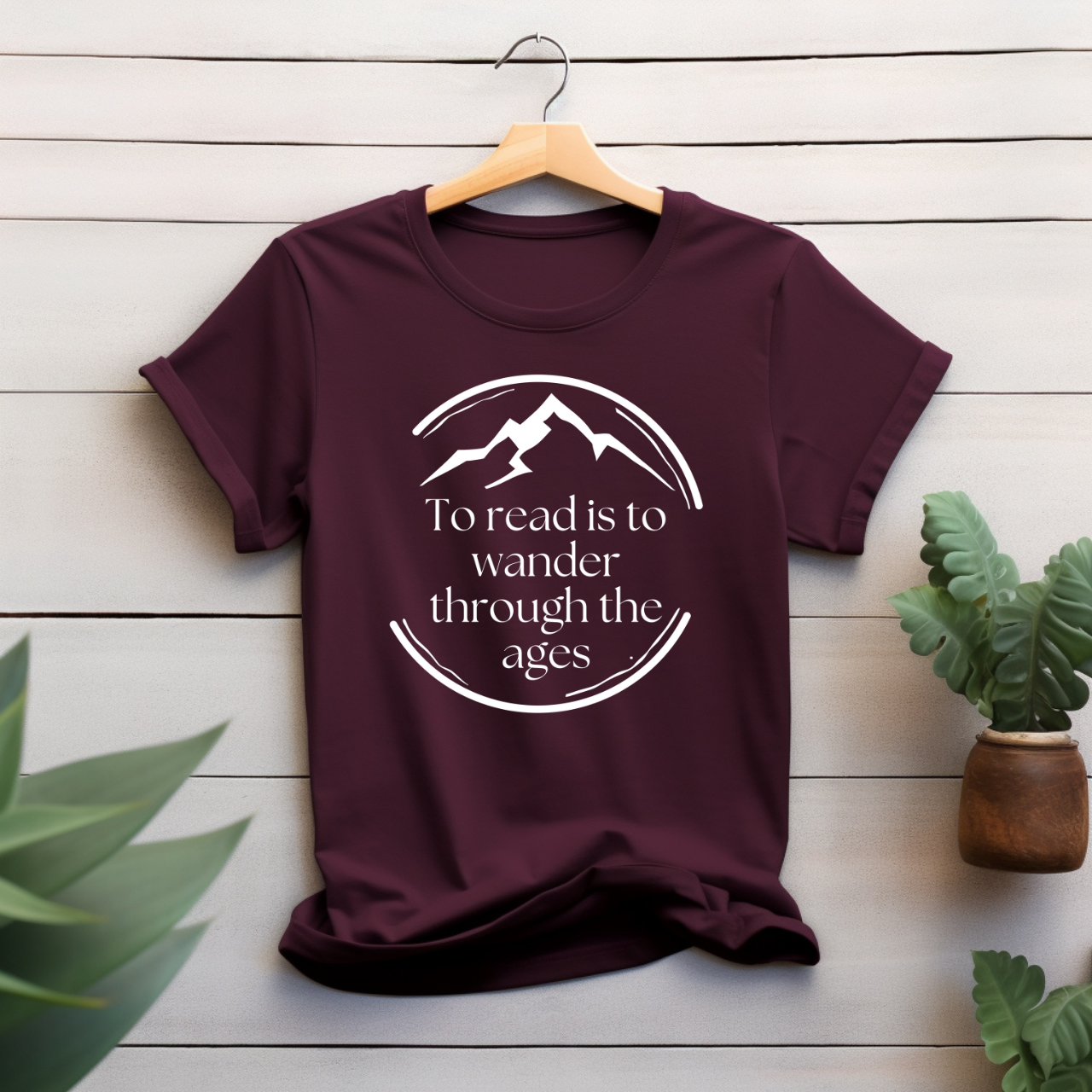 "To read is to wander through the ages" T-shirt