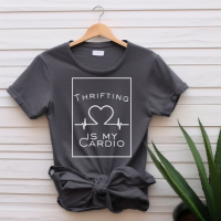 "Thrifting is my cardio" T-shirt