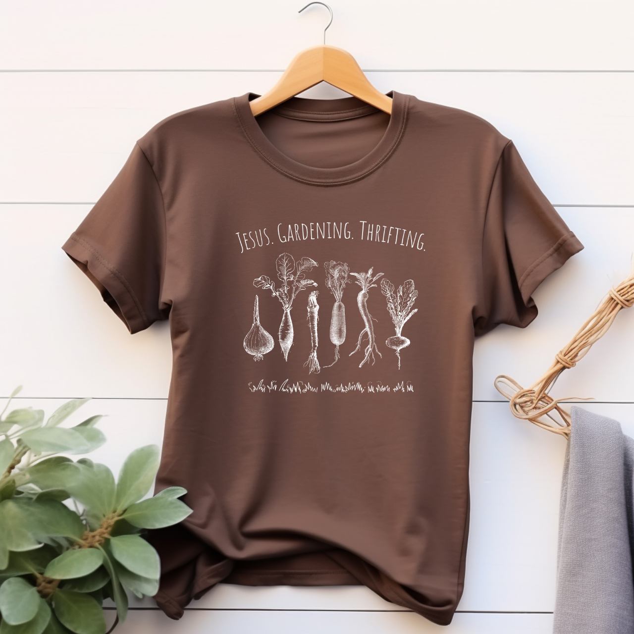 "Jesus Gardening Thrifting" T-shirt