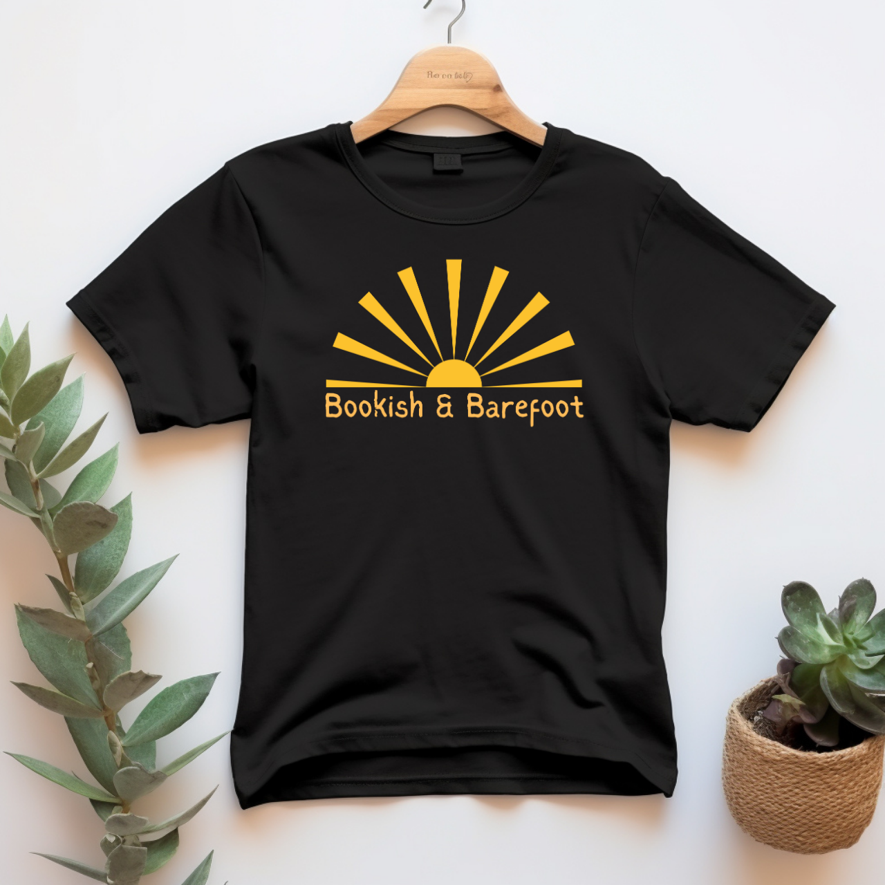 "Bookish & Barefoot" T-shirt