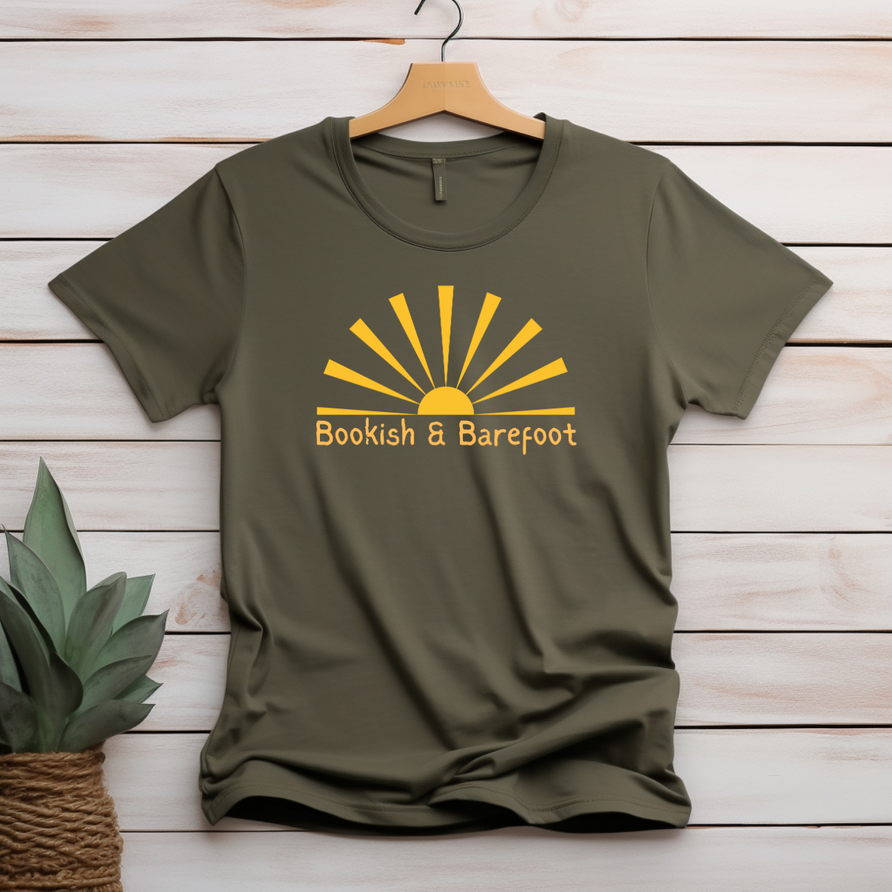 "Bookish & Barefoot" T-shirt