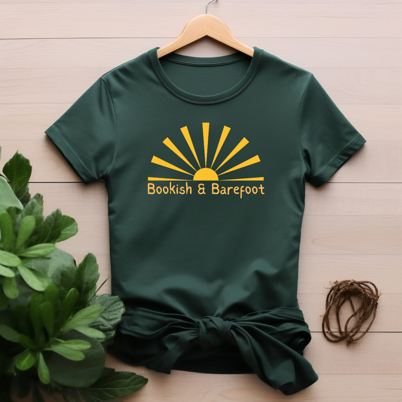 "Bookish & Barefoot" T-shirt