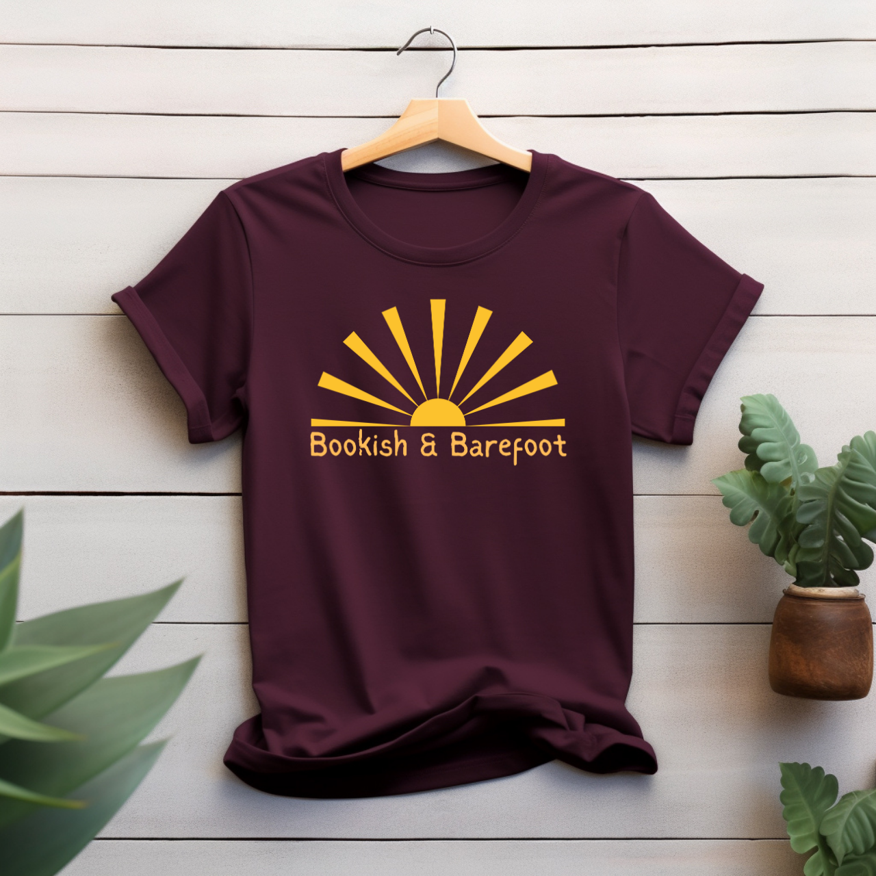 "Bookish & Barefoot" T-shirt