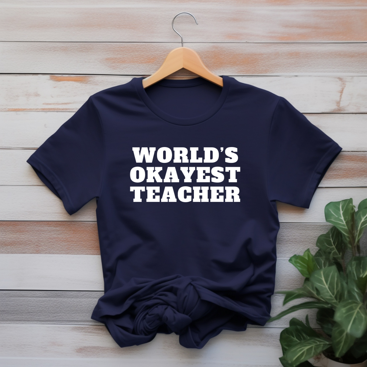 "World's Okayest Teacher" T-shirt