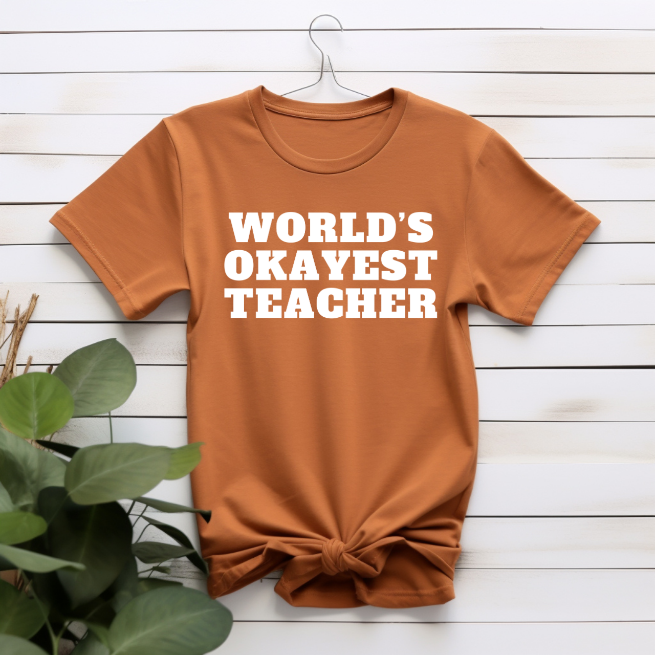 "World's Okayest Teacher" T-shirt