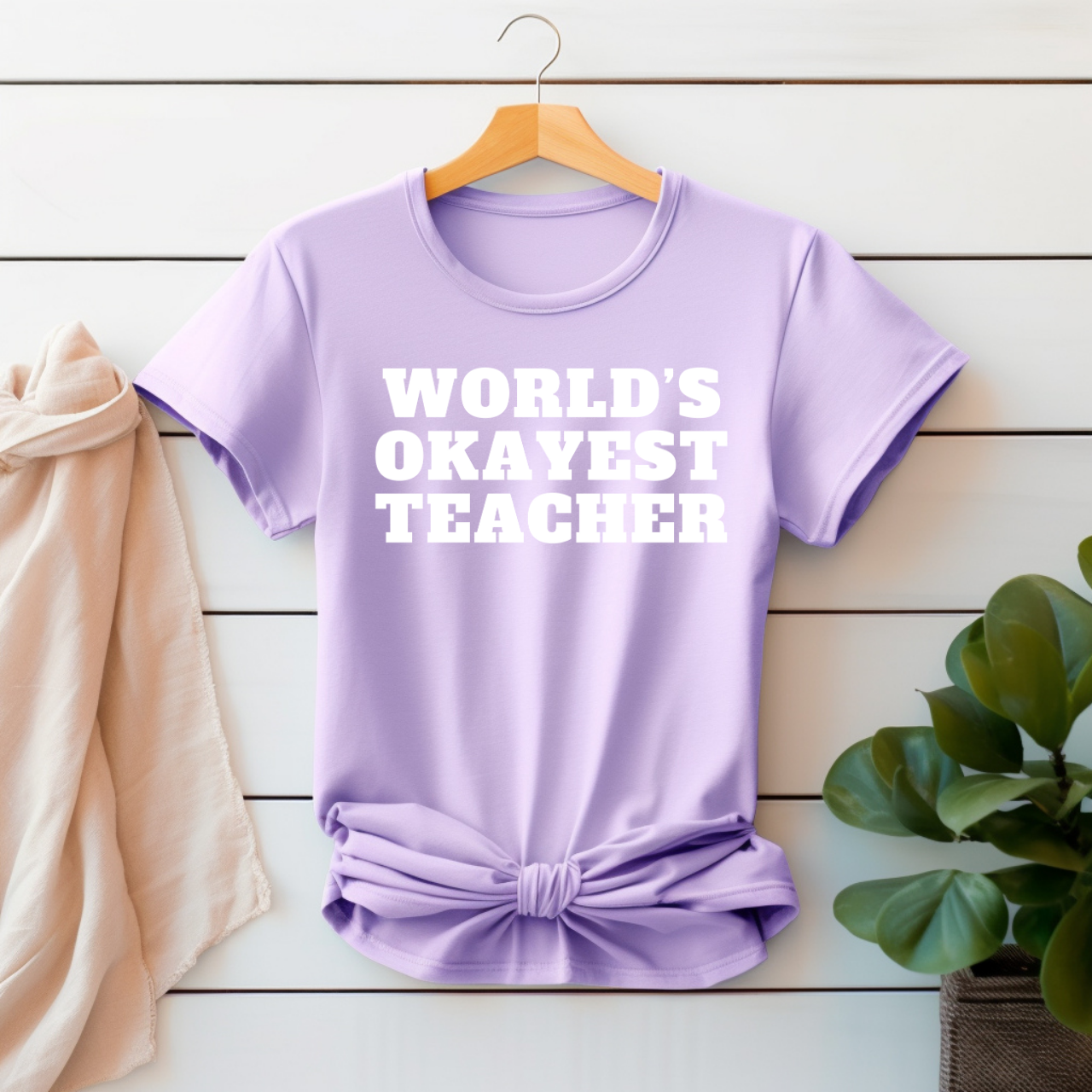 "World's Okayest Teacher" T-shirt