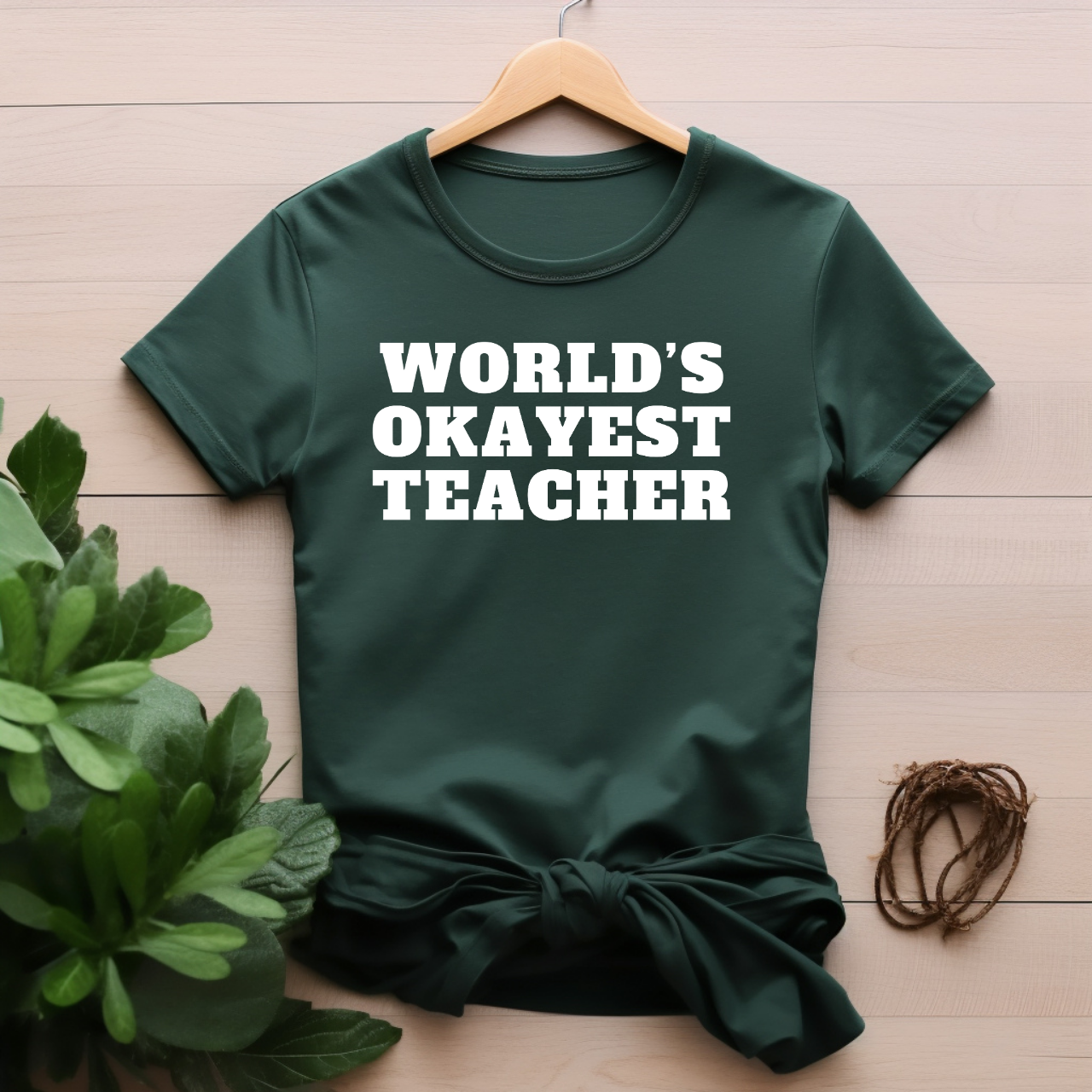 "World's Okayest Teacher" T-shirt
