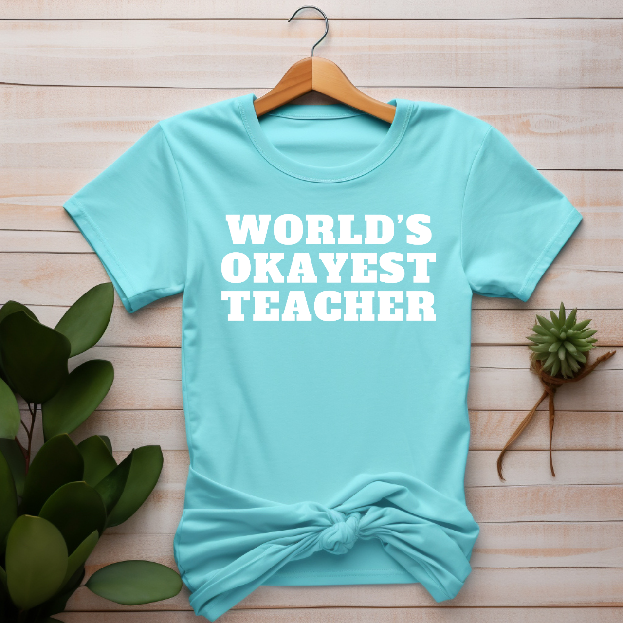 "World's Okayest Teacher" T-shirt