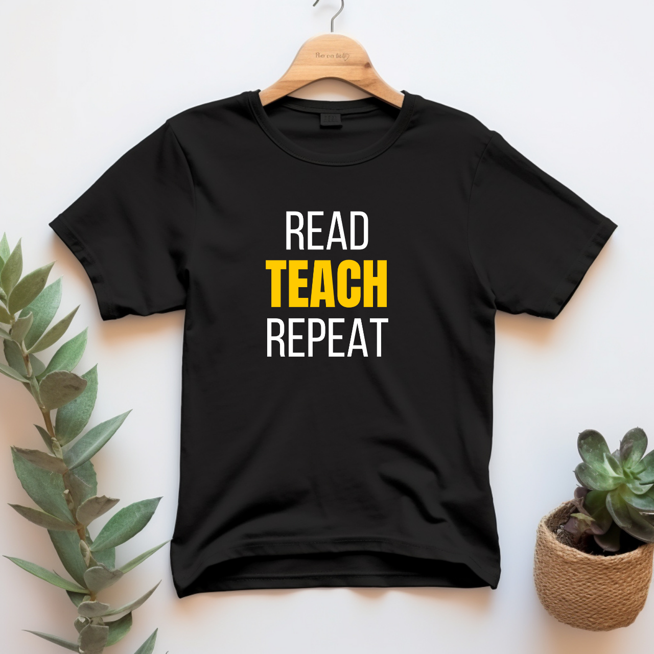"Read Teach Repeat" T-shirt
