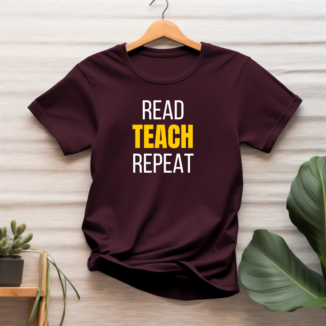 "Read Teach Repeat" T-shirt