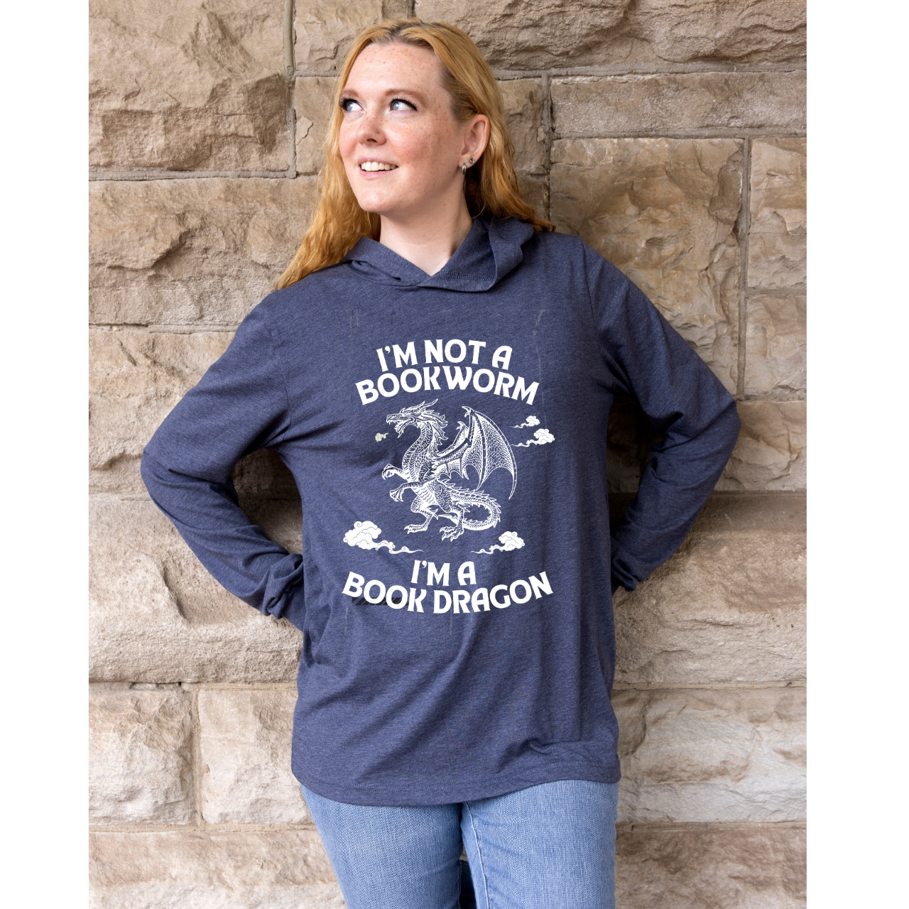 "I'm Not A Bookworm" Long-Sleeve Hoodie