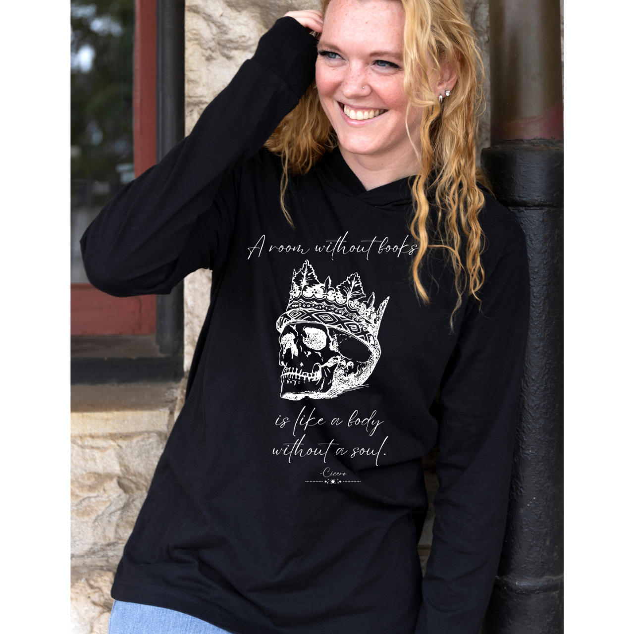 "A Room Without Books" Long Sleeve Hoodie