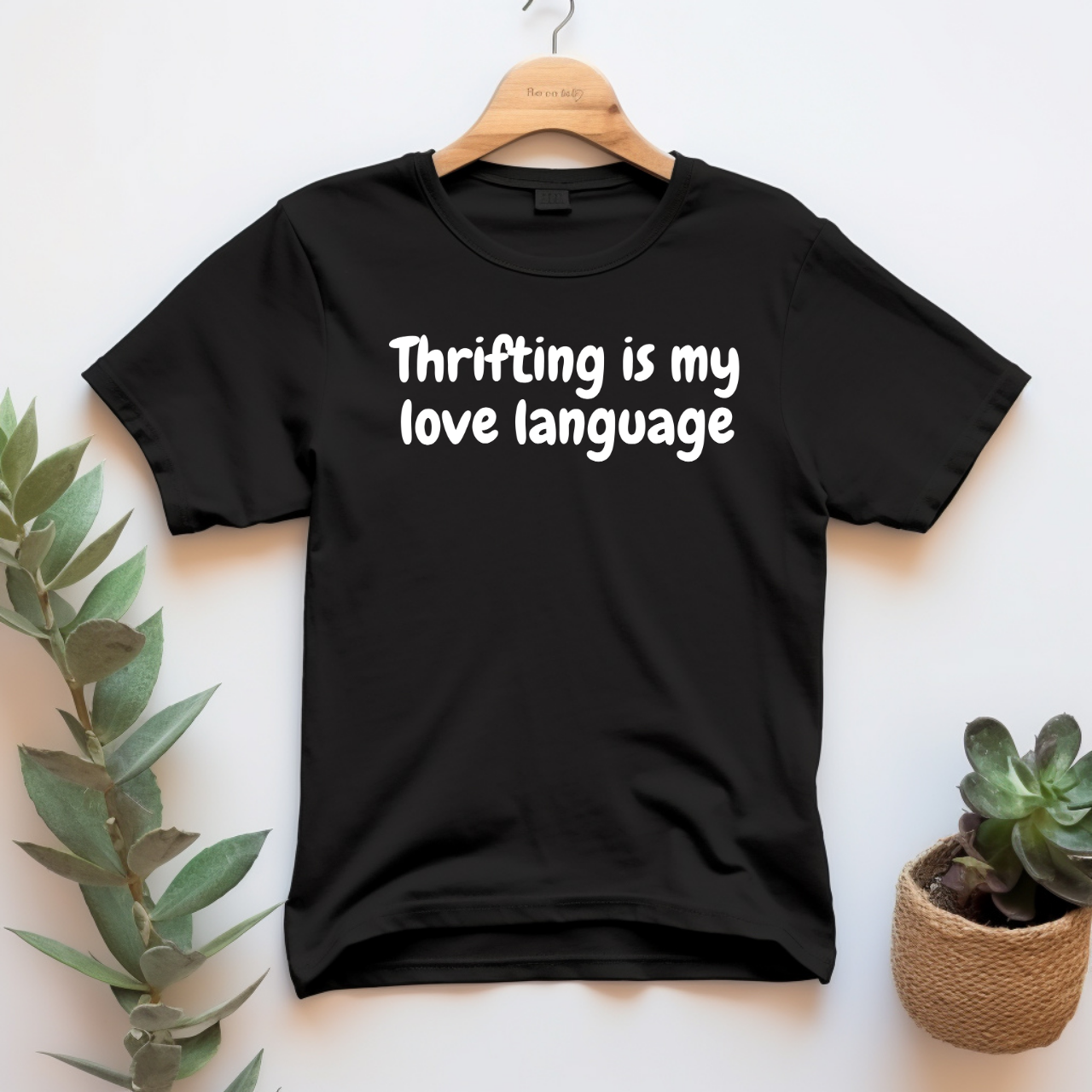 "Thrifting is my love language" T-shirt