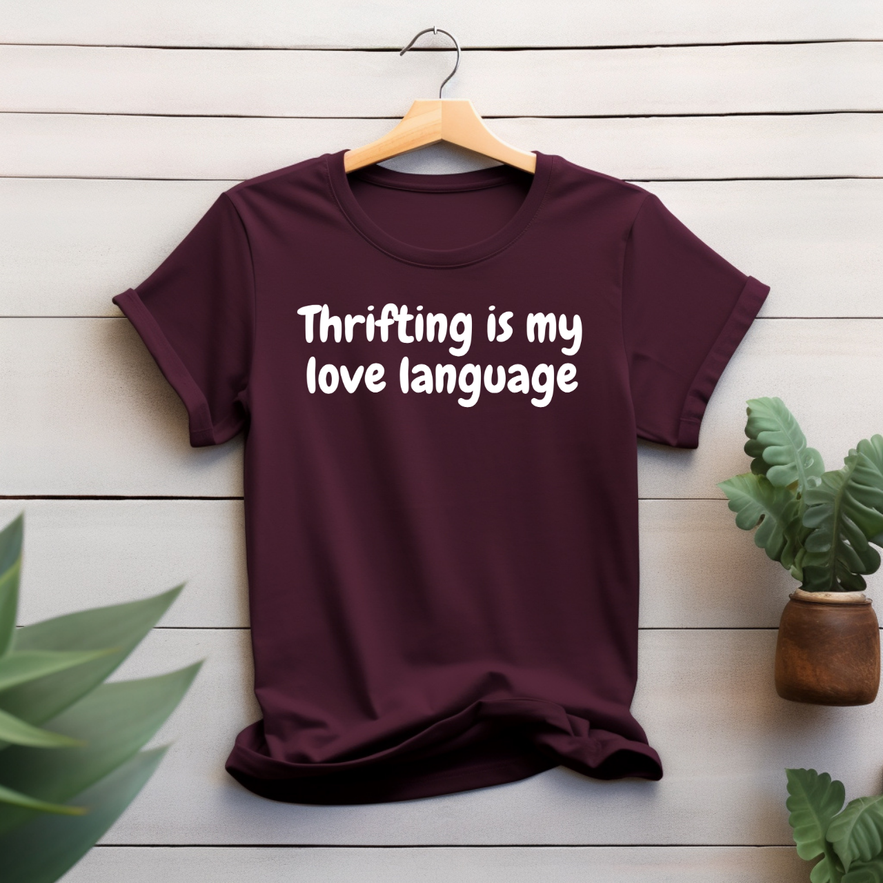 "Thrifting is my love language" T-shirt