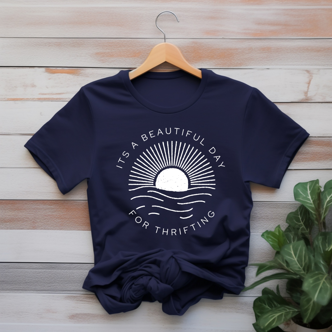 "It's a beautiful day for thrifting" T-shirt