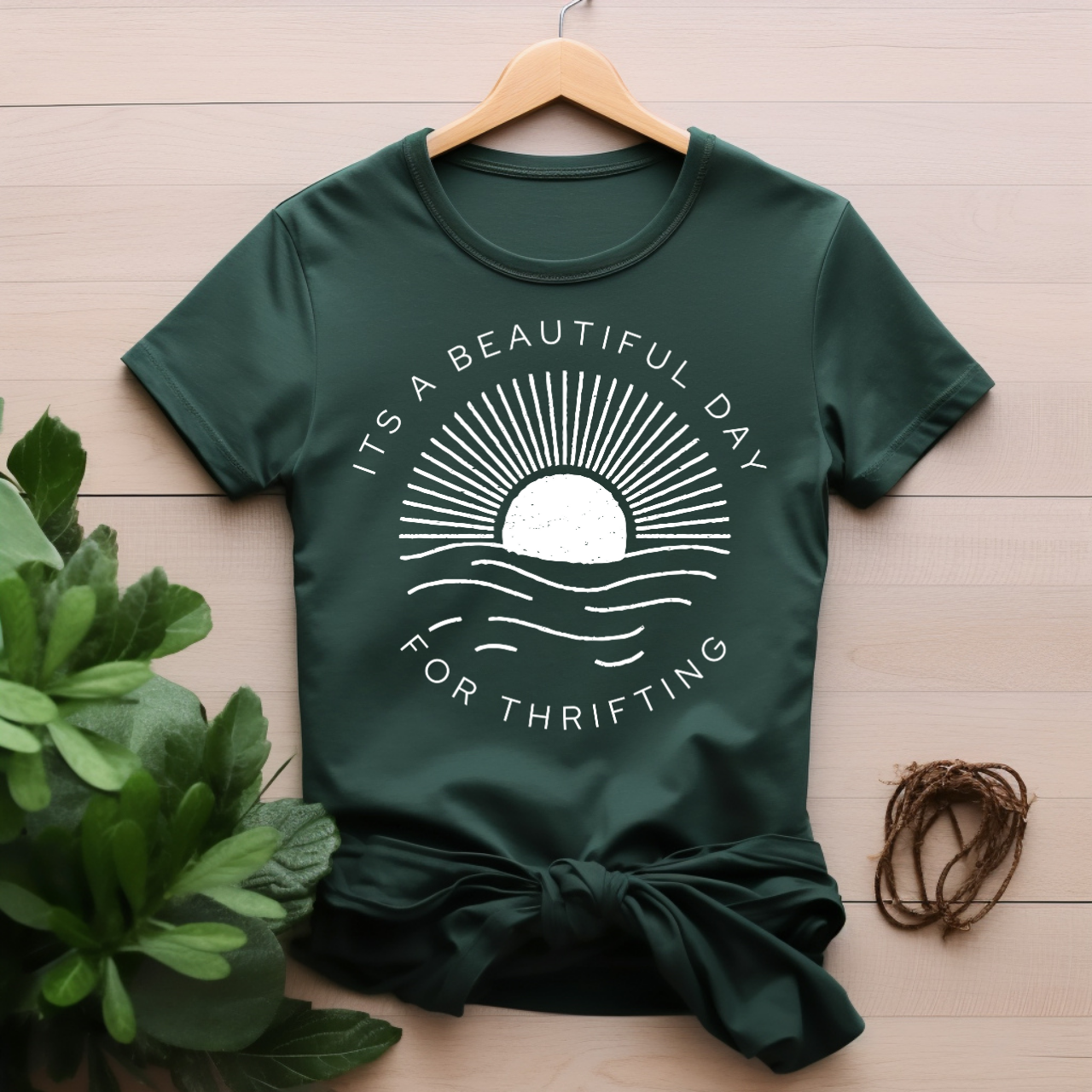"It's a beautiful day for thrifting" T-shirt