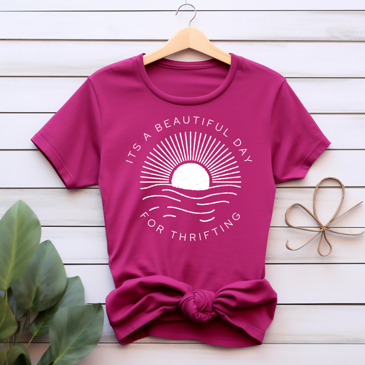 "It's a beautiful day for thrifting" T-shirt
