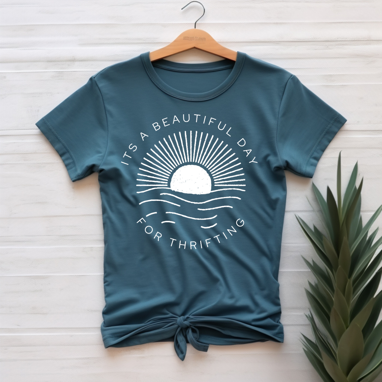 "It's a beautiful day for thrifting" T-shirt