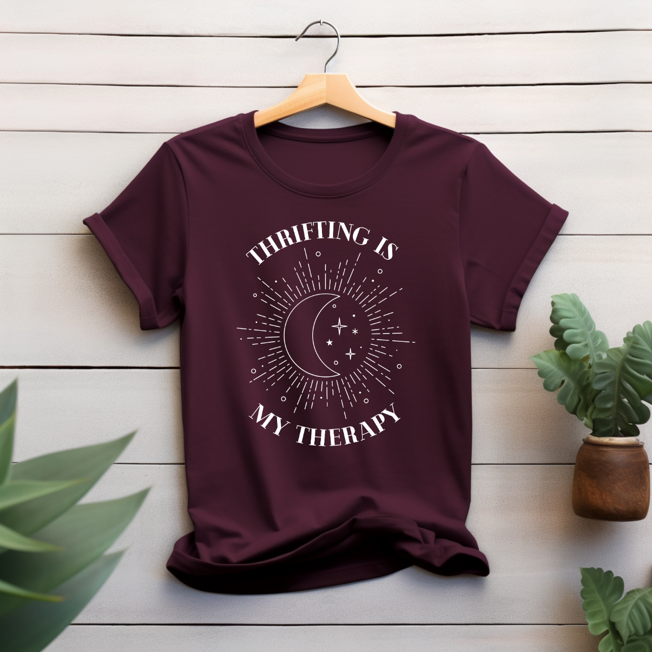 "Thrifting is my therapy" T-shirt