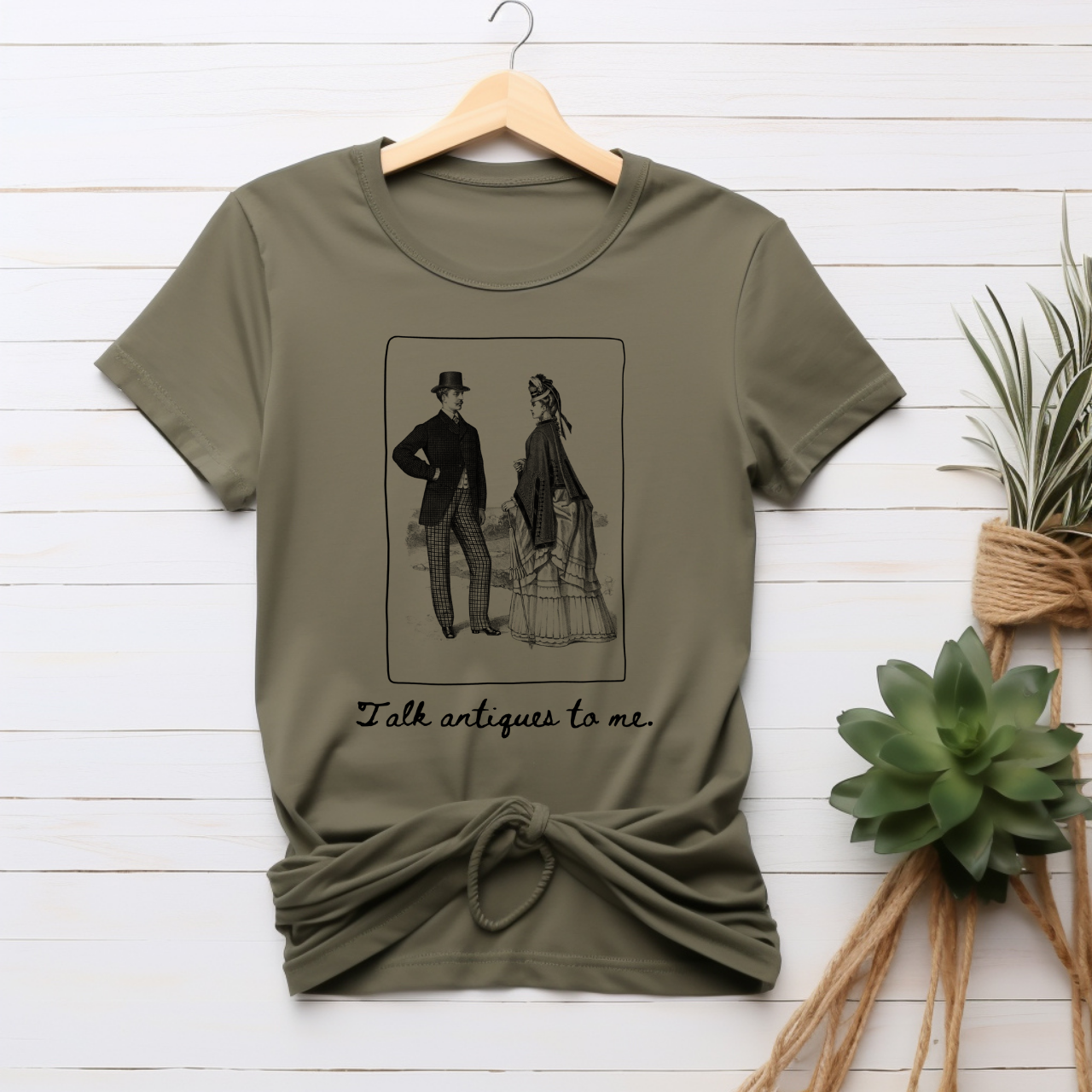 Victorian "Talk Antiques to Me" T-shirt