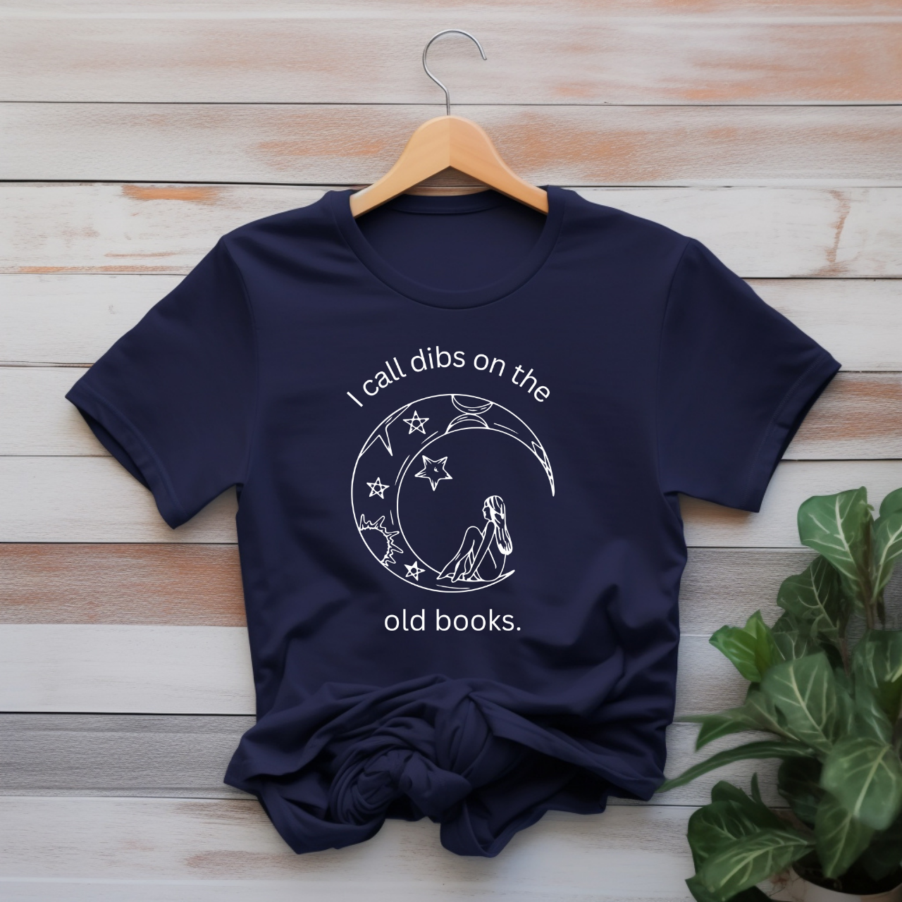 "I call dibs on the old books" T-shirt