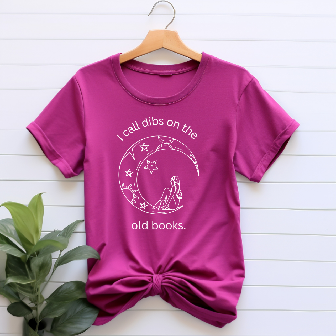 "I call dibs on the old books" T-shirt