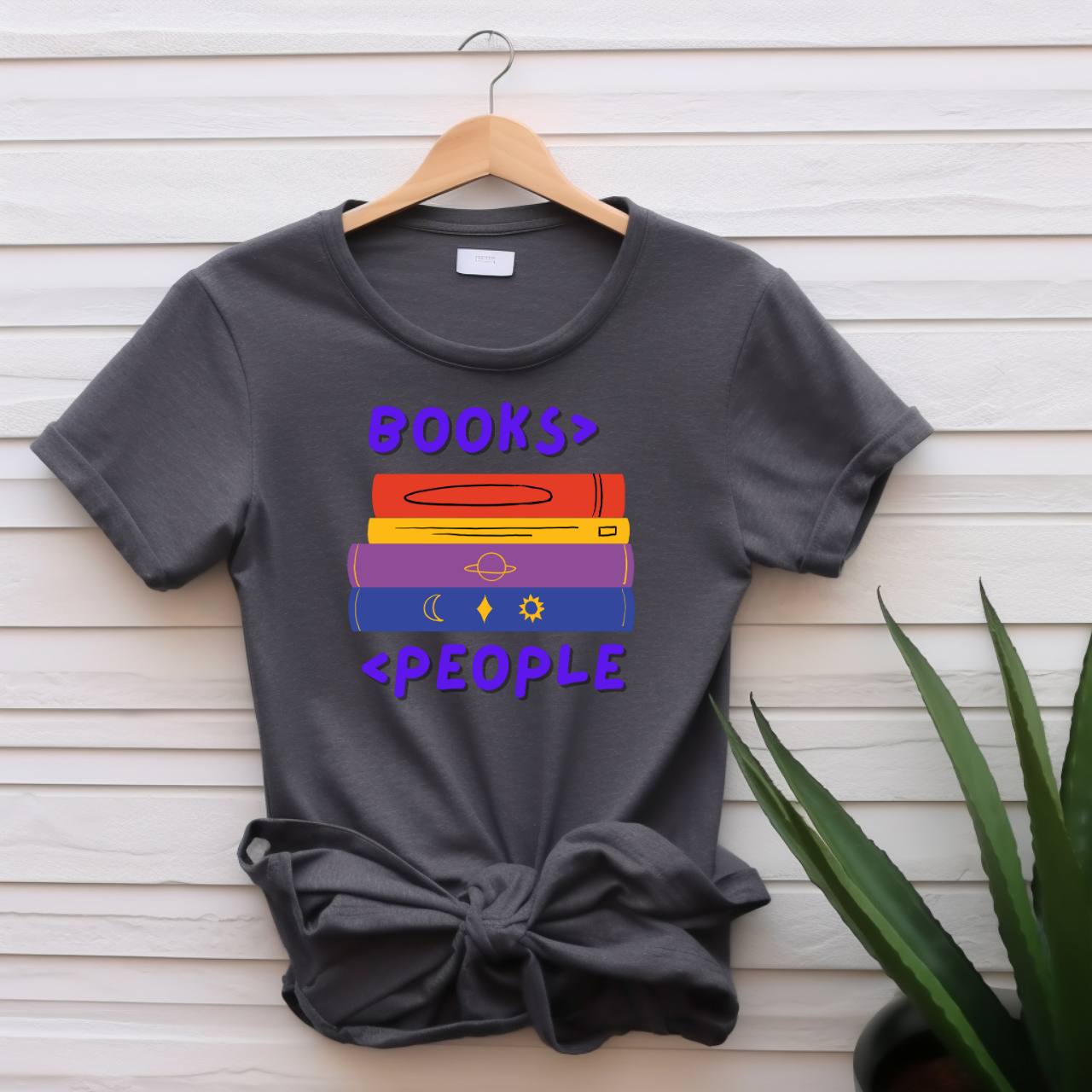 "Books > People" T-shirt
