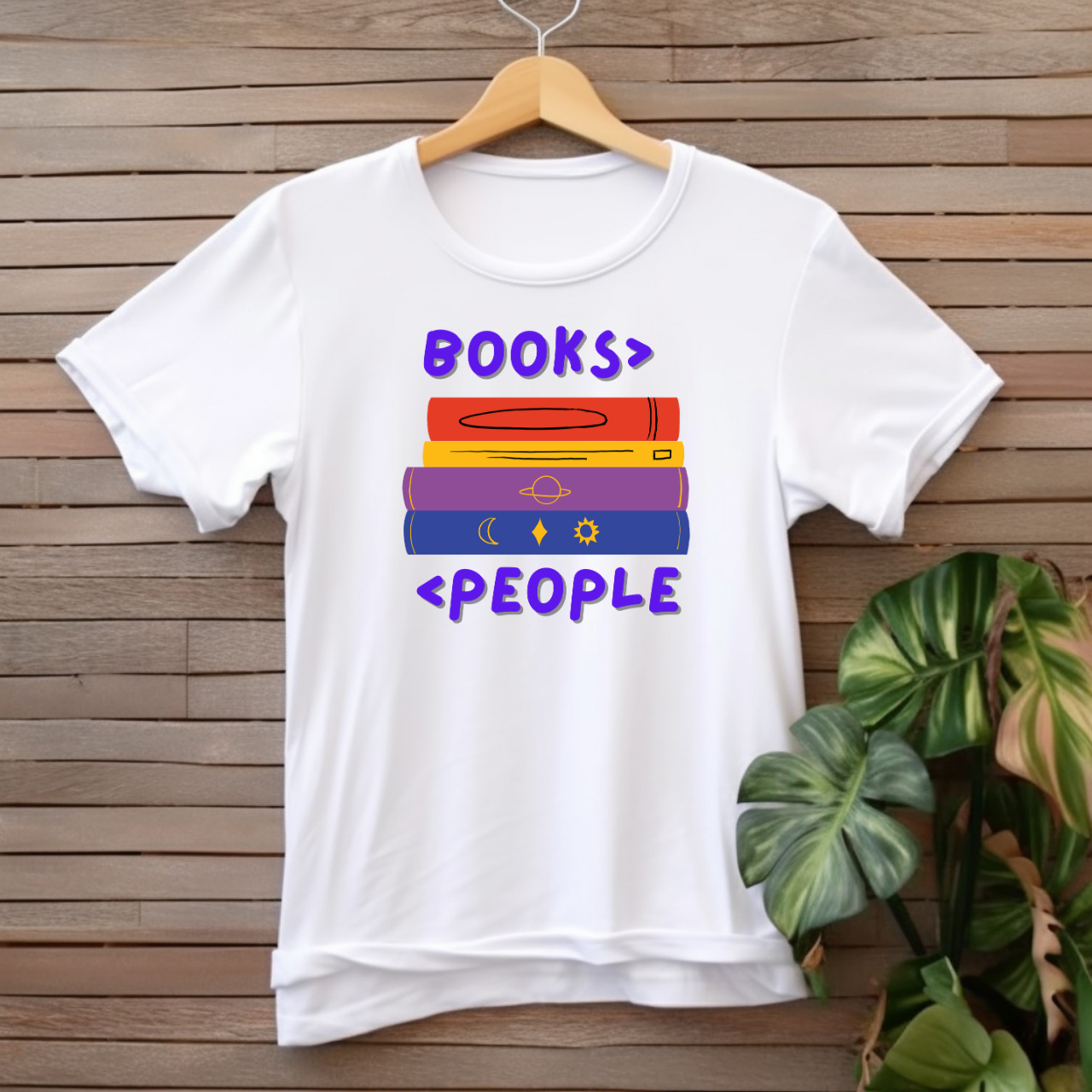 "Books > People" T-shirt