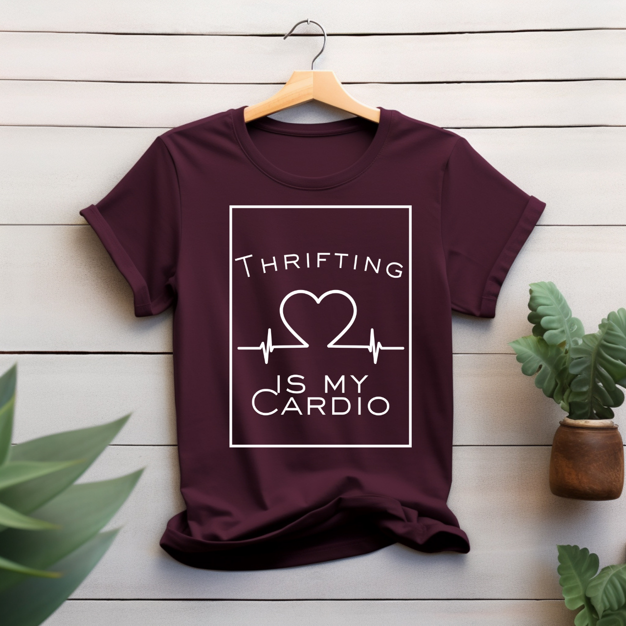 "Thrifting is my cardio" T-shirt