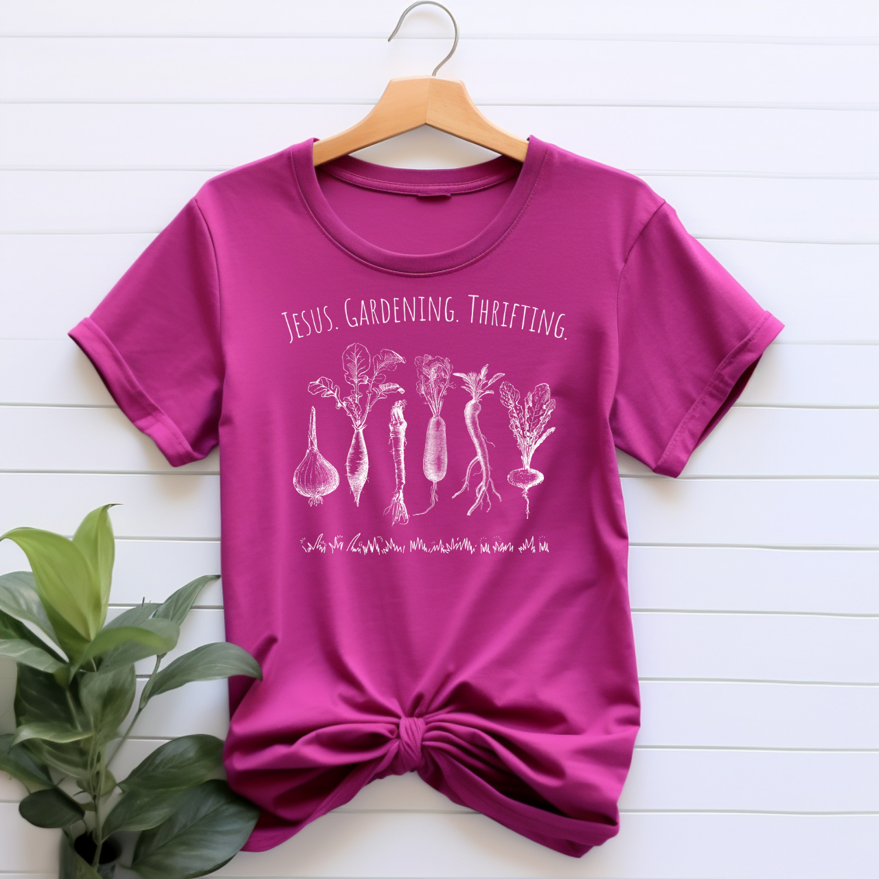 "Jesus Gardening Thrifting" T-shirt